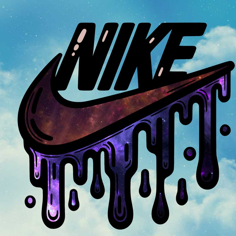 dripping nike logo