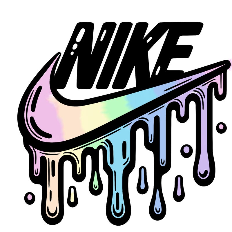 dripping nike logo