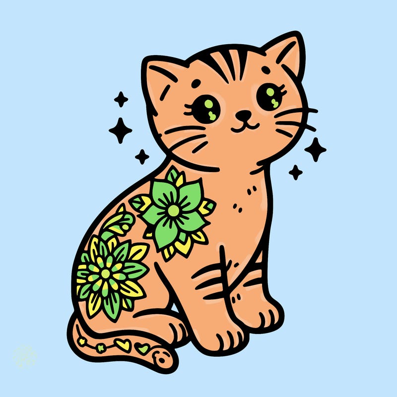 kitten tattoo