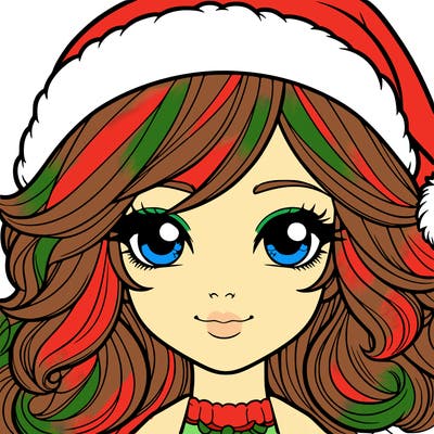 realistic christmas girl