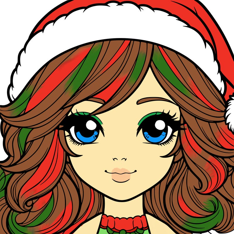 realistic christmas girl