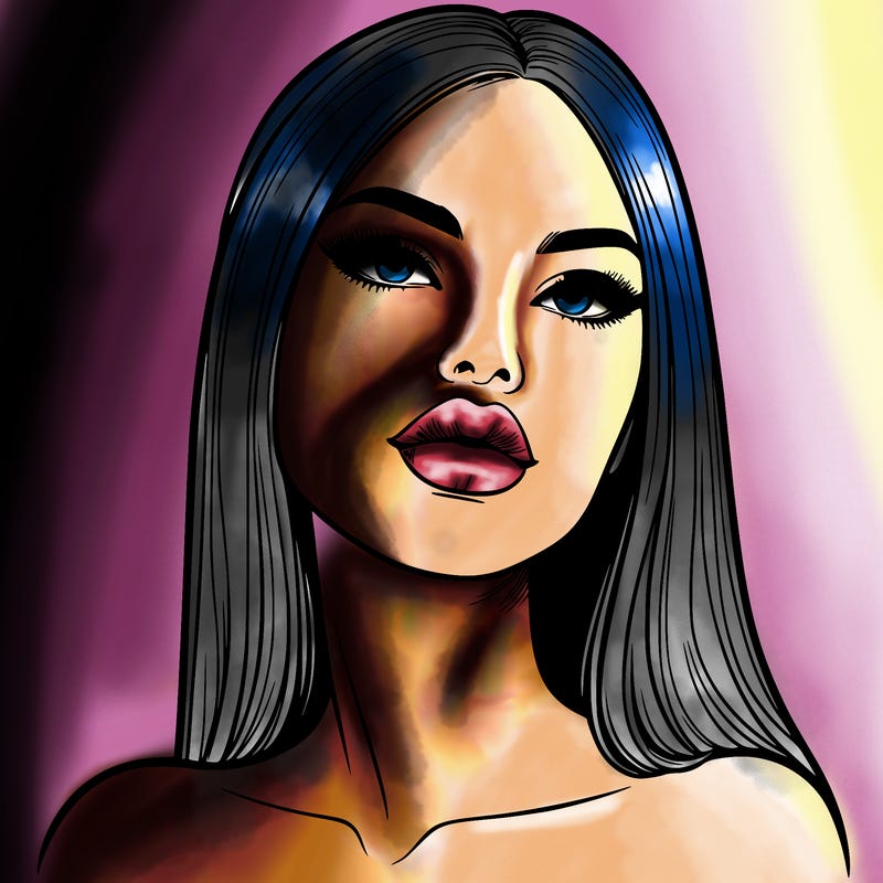 realistic woman with full lips