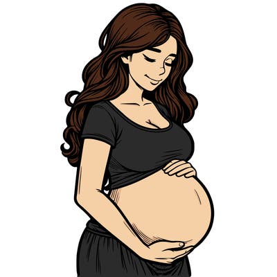woman heavily pregnant realistic
