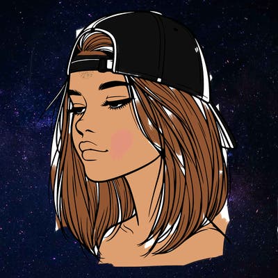 realistic  girl with a backwards hat
