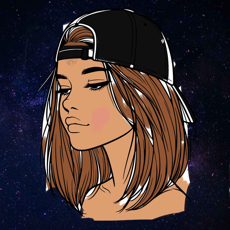 realistic  girl with a backwards hat