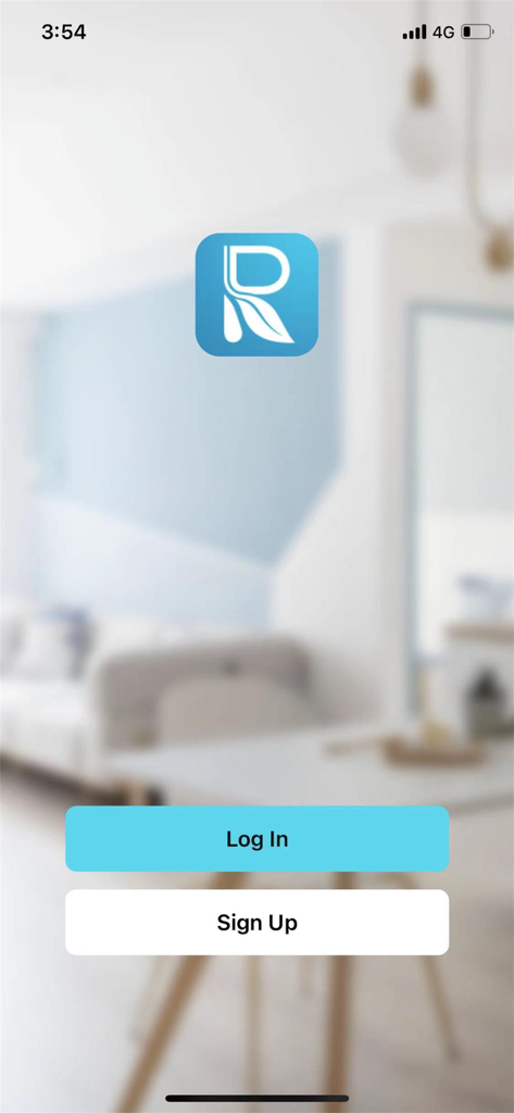 ROPVACNIC - ROPVACNIC robot vacuum app welcome screen with login and sign up options