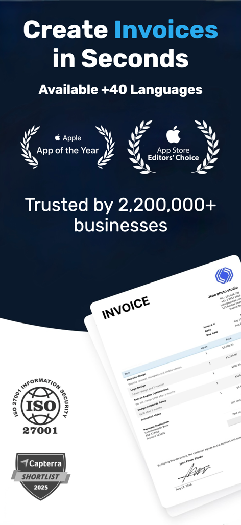 Invoice Maker | Professional Invoices & Estimates for Pros