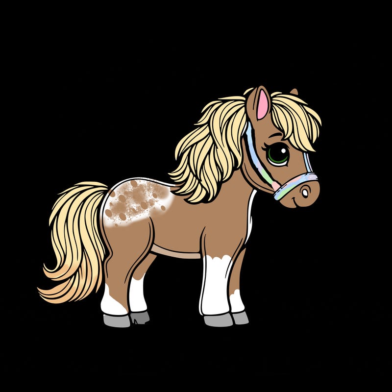 cute horse, grass, sky