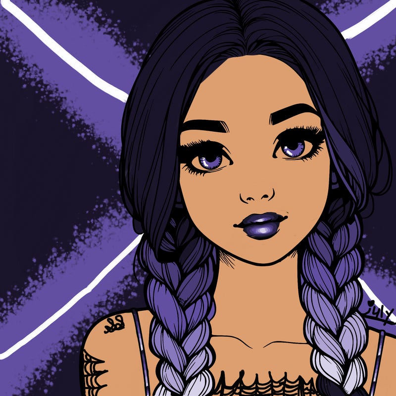 realistic girl with braids