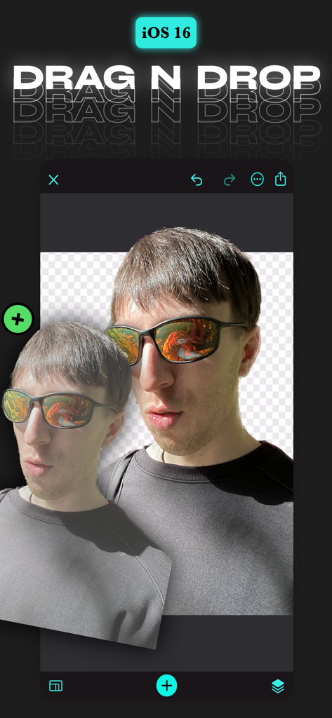 aesthetic photo editor - R4VE - R4VE app showing drag and drop photo editing feature