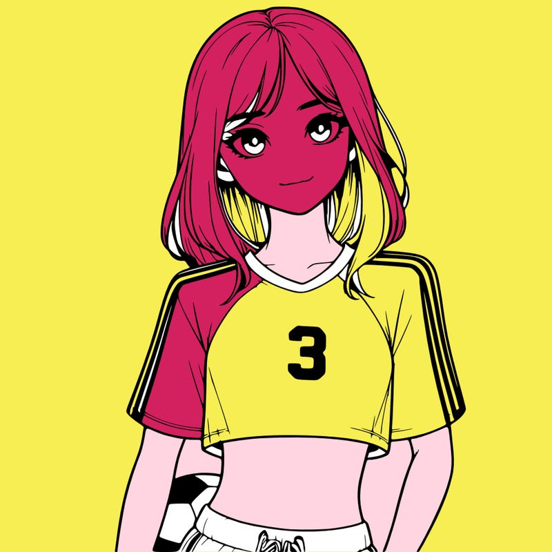 realistic girl wearing soccer jersey