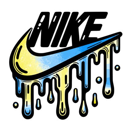 dripping nike logo