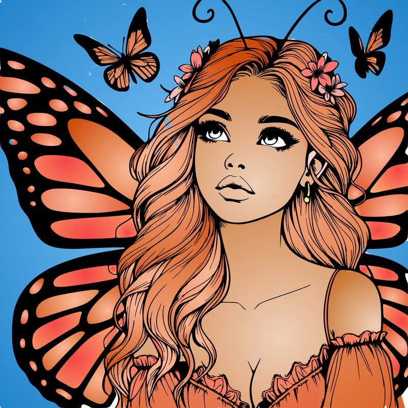 butterfly fairy realistic girl