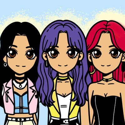 zoey,rumi,and mira from k-pop