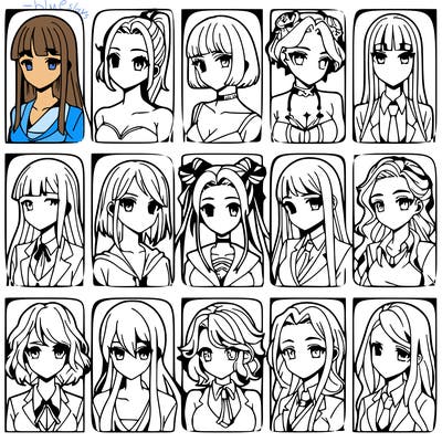 girls that look diffrent anime