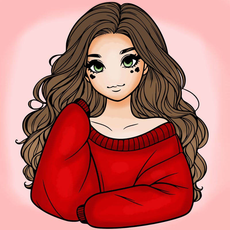 a beautiful girl in a big sweatshirt