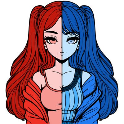 realistic girl split