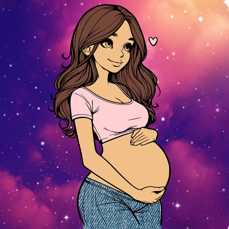 realistic pregnant girl