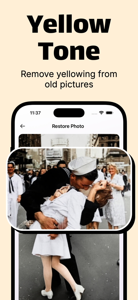 Restore Old Photos: ReMemory - AI feature to remove yellowing and restore original colors from vintage pictures