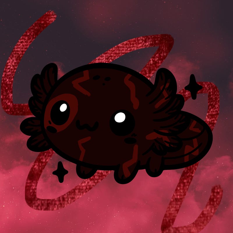 cute easy baby axolotl