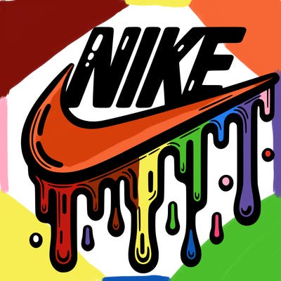 dripping nike logo