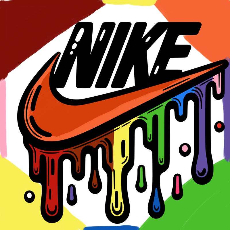 dripping nike logo