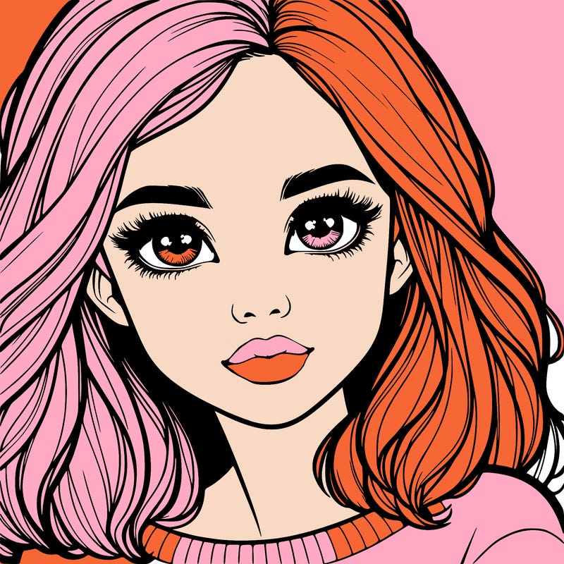 realistic girl whith cute eyes