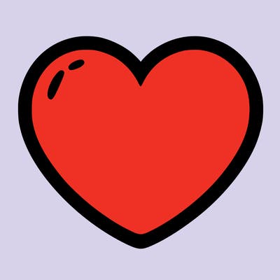 a blank heart