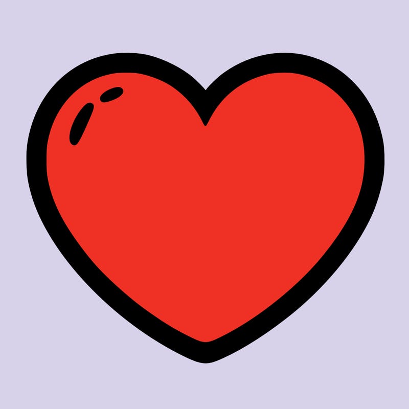 a blank heart