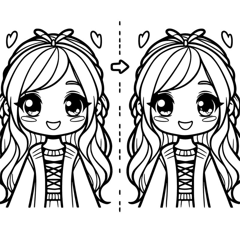 split pictures of one girl