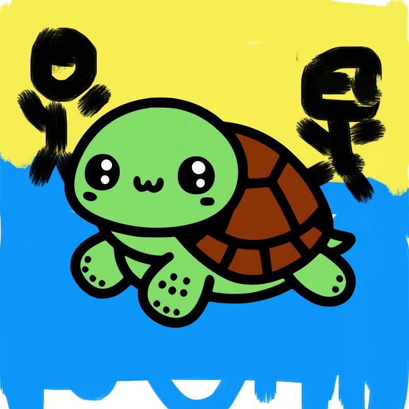 cute simple little turtle