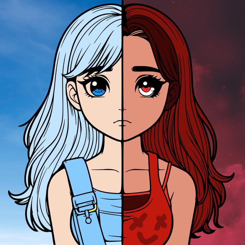 realistic girl split