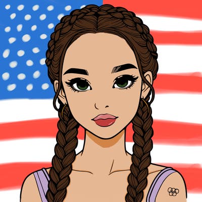 realistic girl with braids