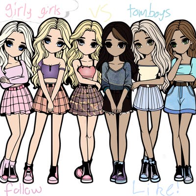 a group of girls realistic