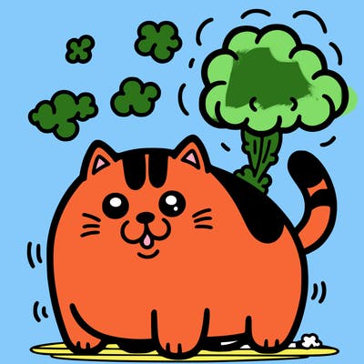 giant cats farting