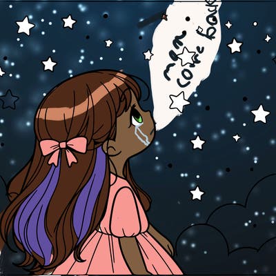 girl looking at the stars