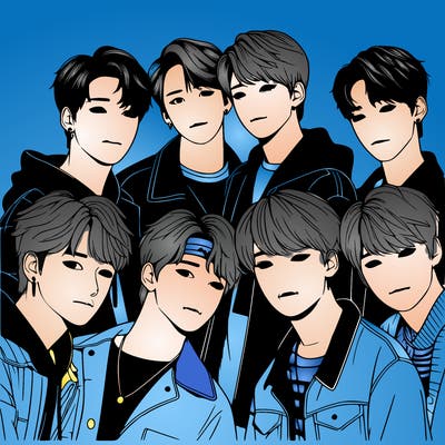 realistic stray kids kpop group