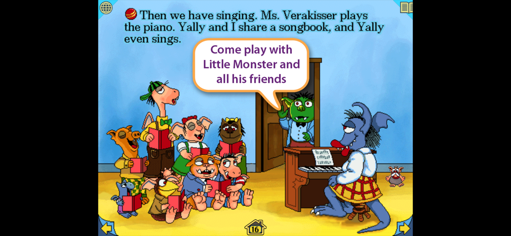 Little Monster at School - Little Monster and his classmates singing along with Ms. Verakisser playing the piano