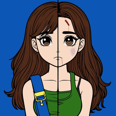 realistic girl split