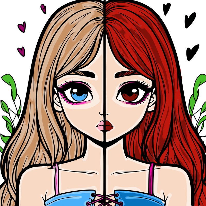 realistic girl split