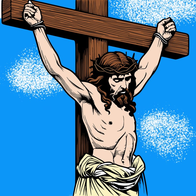 jesus realistic on the cross