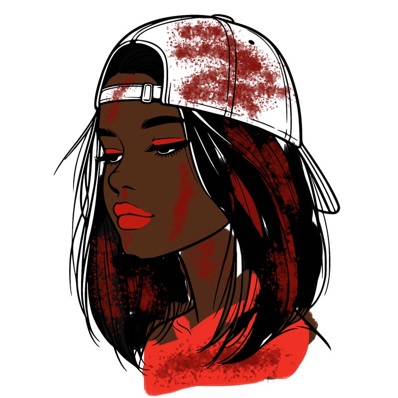 realistic  girl with a backwards hat