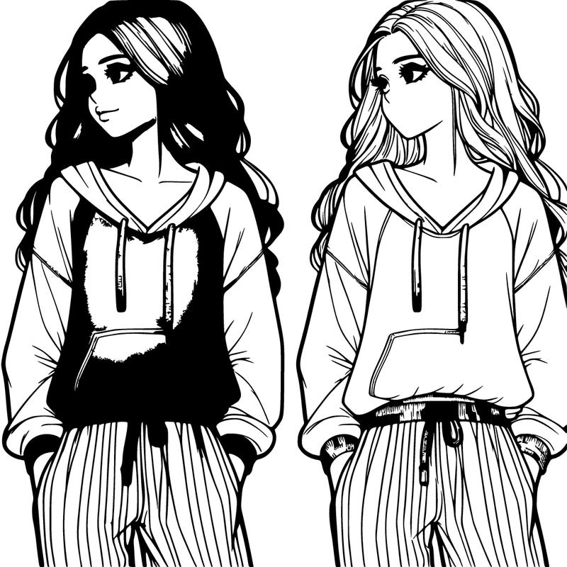 realistic girl in pajamas