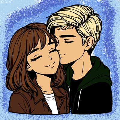 realistic girl and boy  love