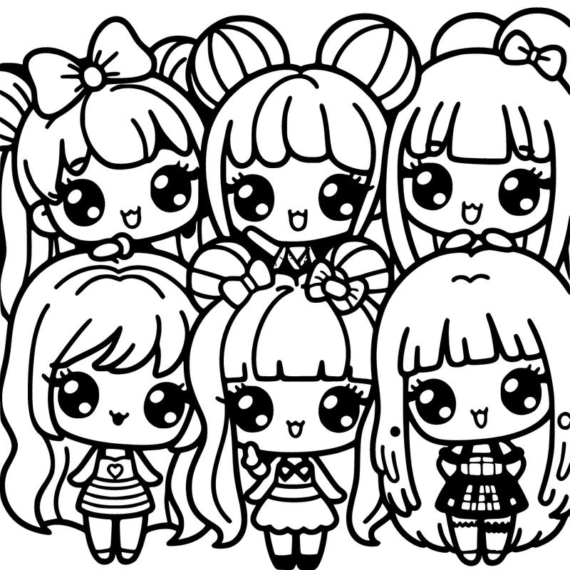 group of kawii girls