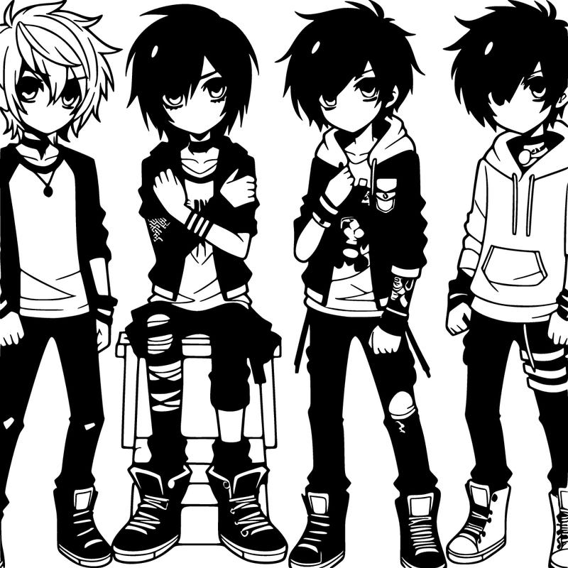 emo anime boys