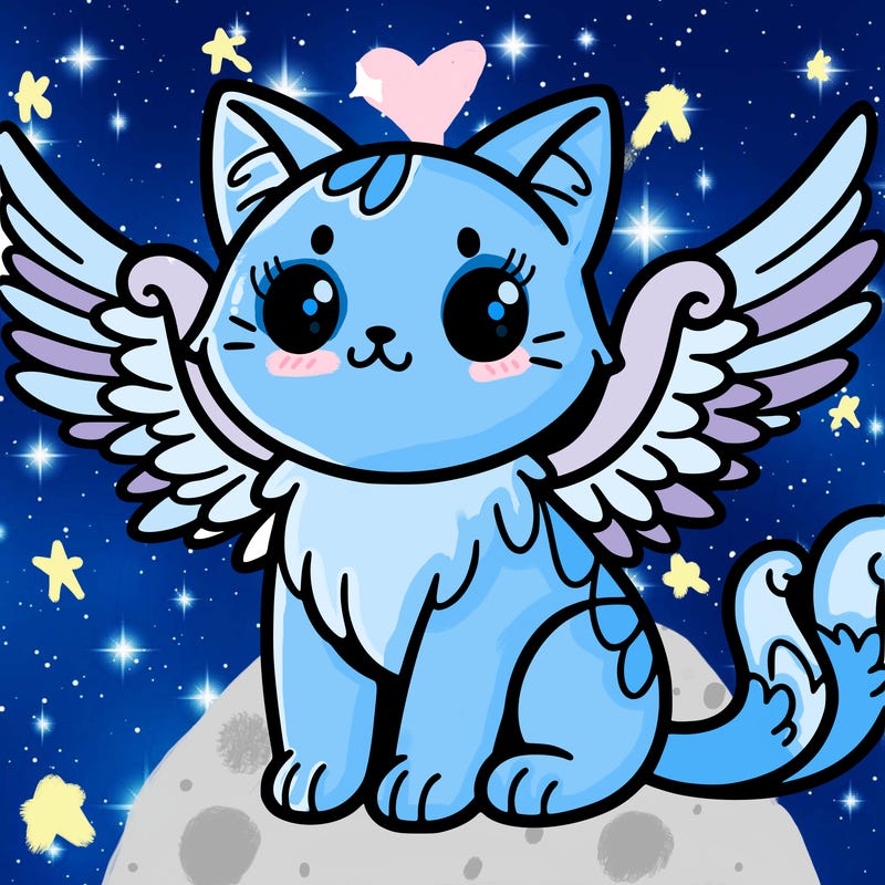 a cat with wings