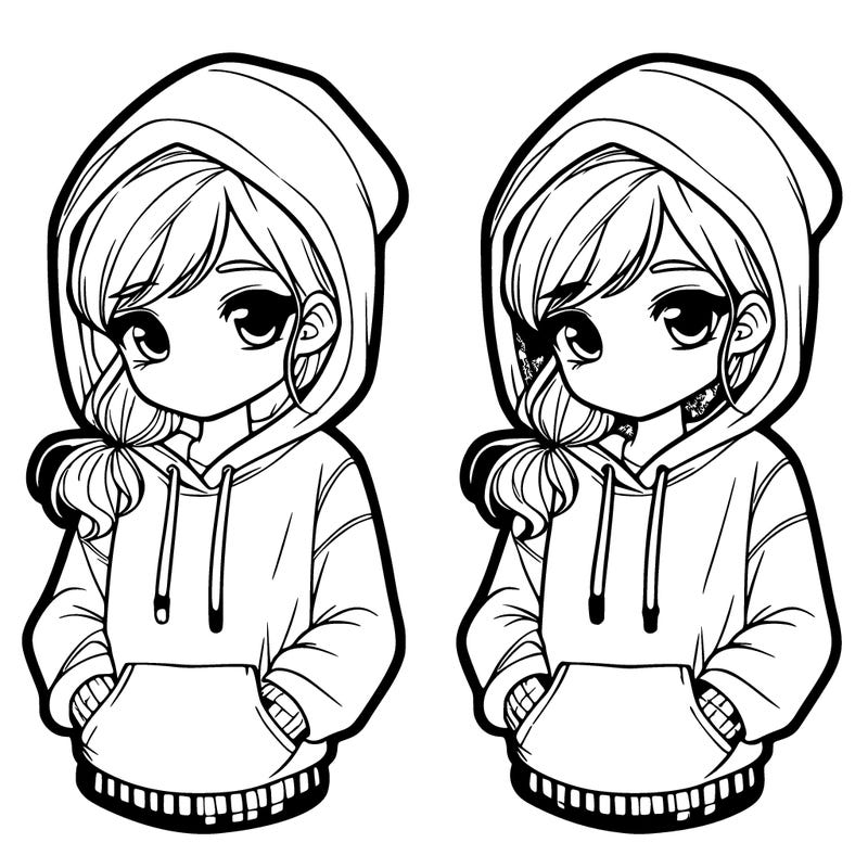 girl with hoodie