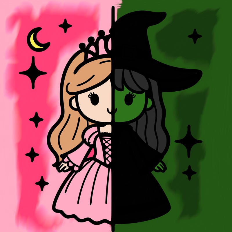 split princess and witch
