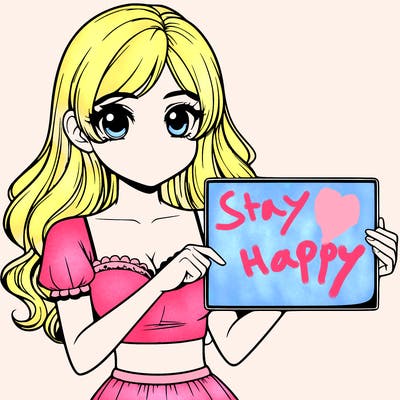 realistic pretty girl holding blank sign